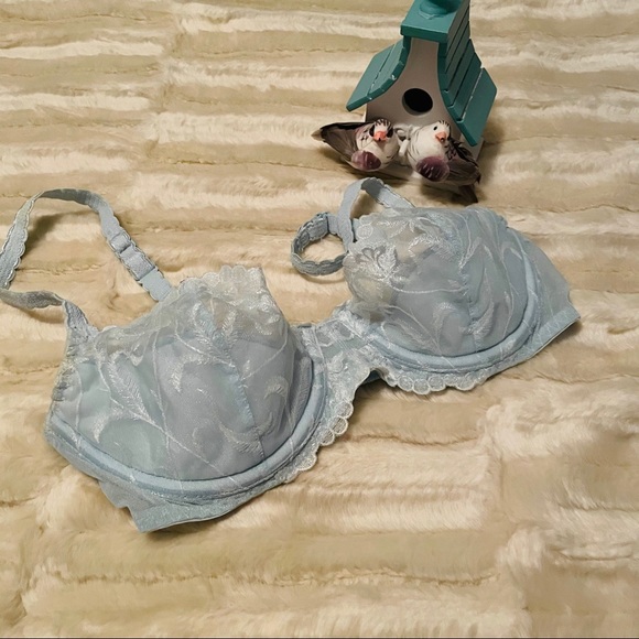 Victoria's Secret Blue Shimmer Lace and Sheer Bra - Picture 5 of 6